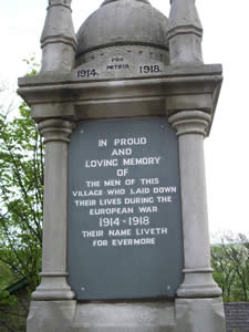 War memorial in Broadbottom Memorial